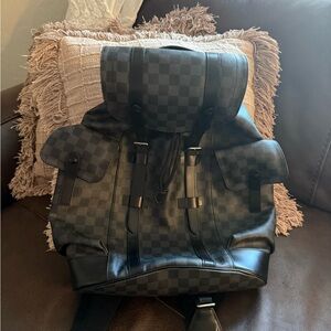 Louis Vuitton Graphite Checkered Backpack